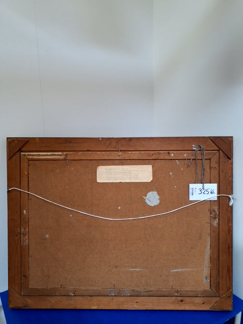 Maleri: Gade i by, Erik Friberg